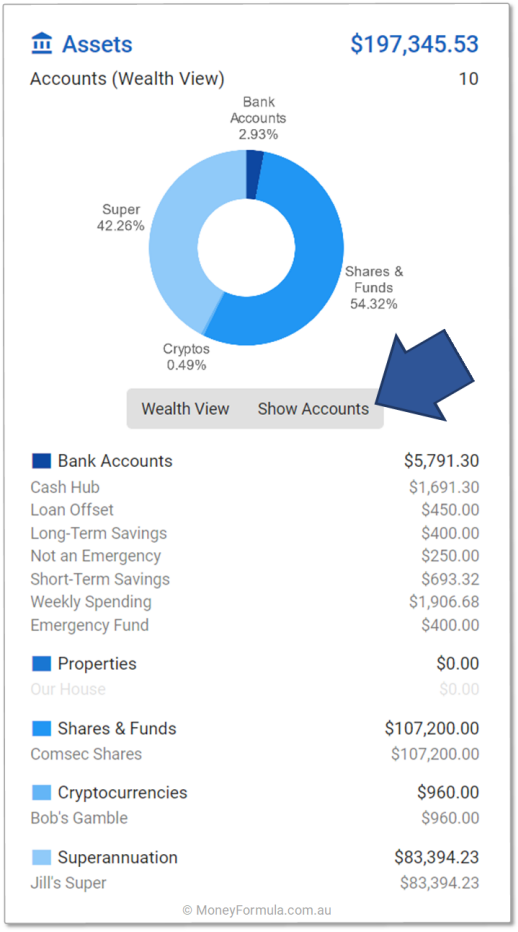 Barefoot App Buckets Grow Net Worth Accounts