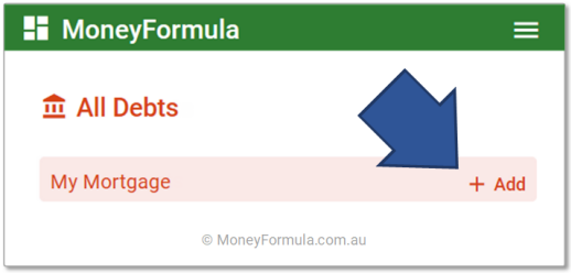 Personal Finance App adding your mortgage.