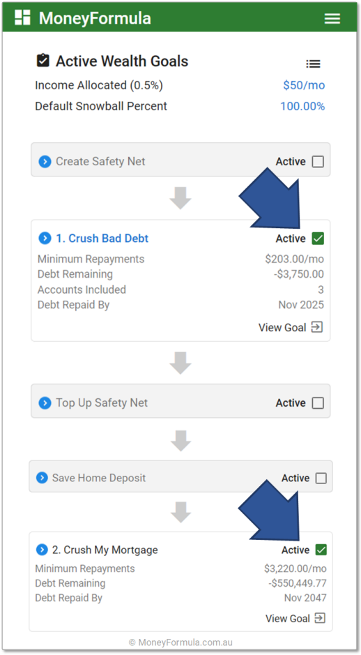 Personal Budget App Wealth Goals for Crushing Debts.