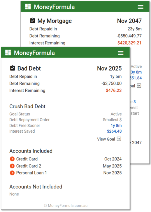 Personal Budget App Debt Crusher Debt Type.