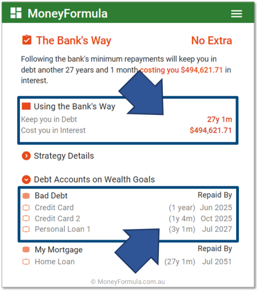 Personal Budget App Debt Free Plan Bank's Way.