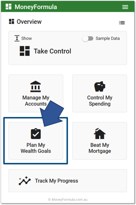Personal Budget App Wealth Goals.