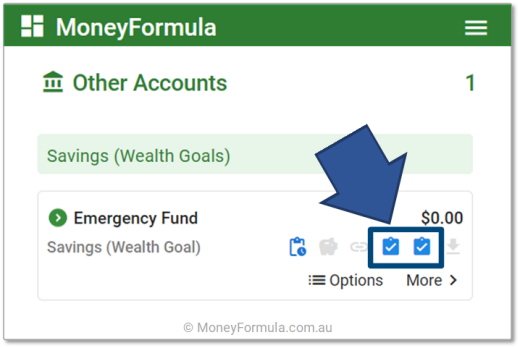 Personal Budget App Emergency Fund Active Goal Summary.