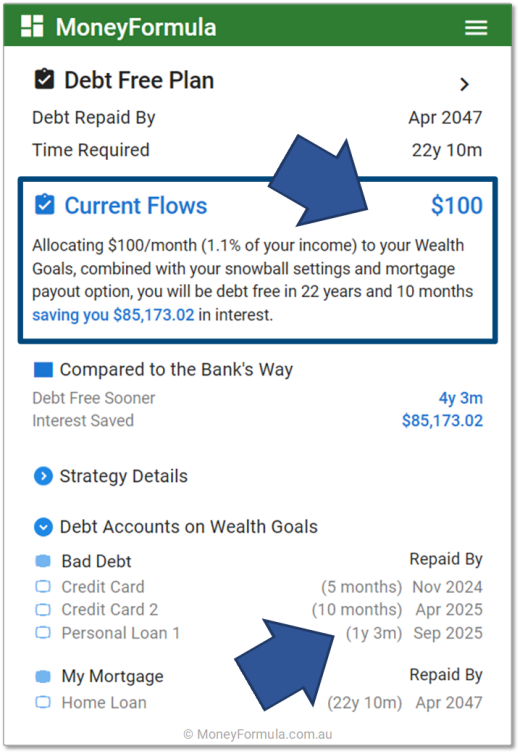Personal Budget App Budgets & Buckets Debt Free Plan.