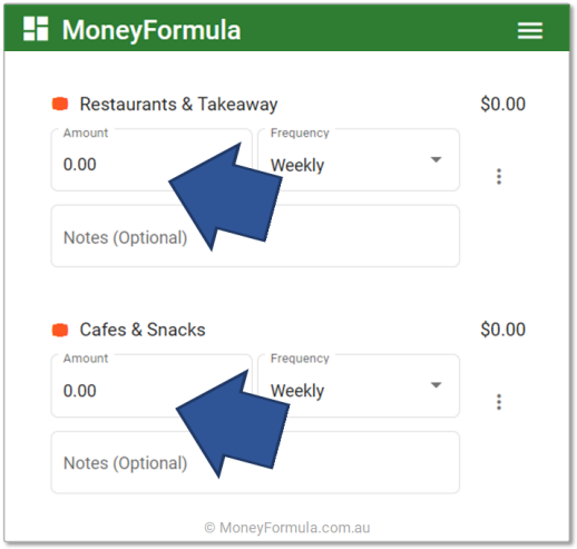 Personal Budget App Budgets & Buckets Restaurant Spending.