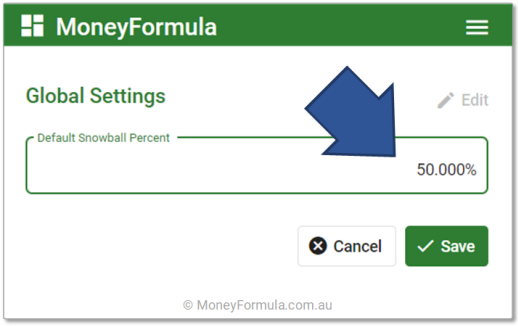 Personal Finance App Debt Strategy - Changing Default Snowball.